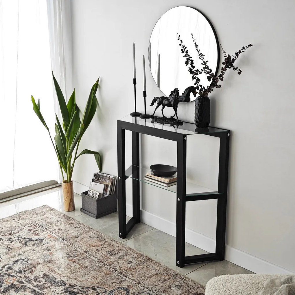 Trapezoid komód, antracit, 85 cm
