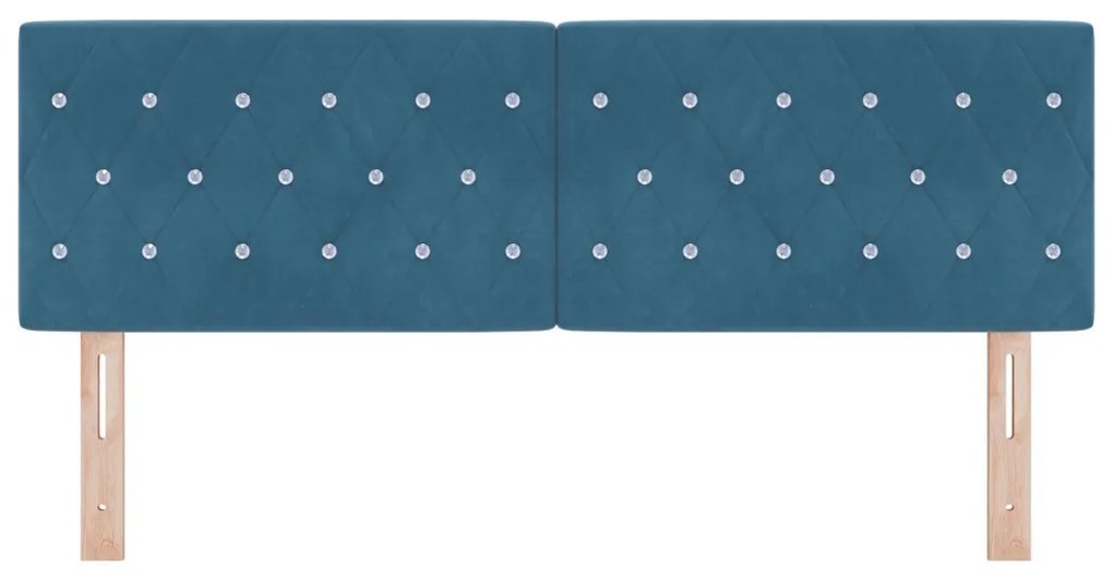Fejtámla Kristálygombos Tűzött Sötétkék 140 cm Velvet
