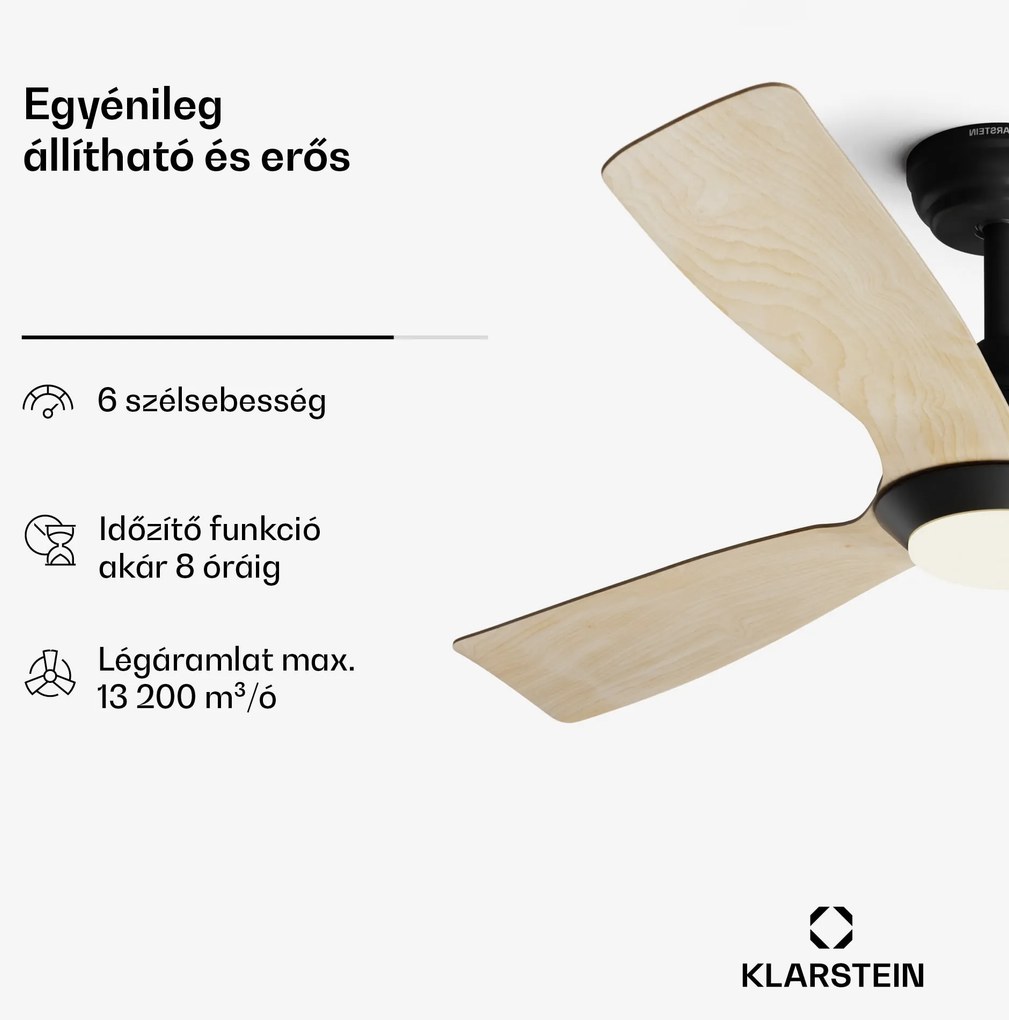 Fiji Flow 2 az 1-ben Smart, mennyezeti ventilátor, Ø 152 cm, LED lámpa, távirányító, vezérlés applikáción keresztül, 2 menetirány