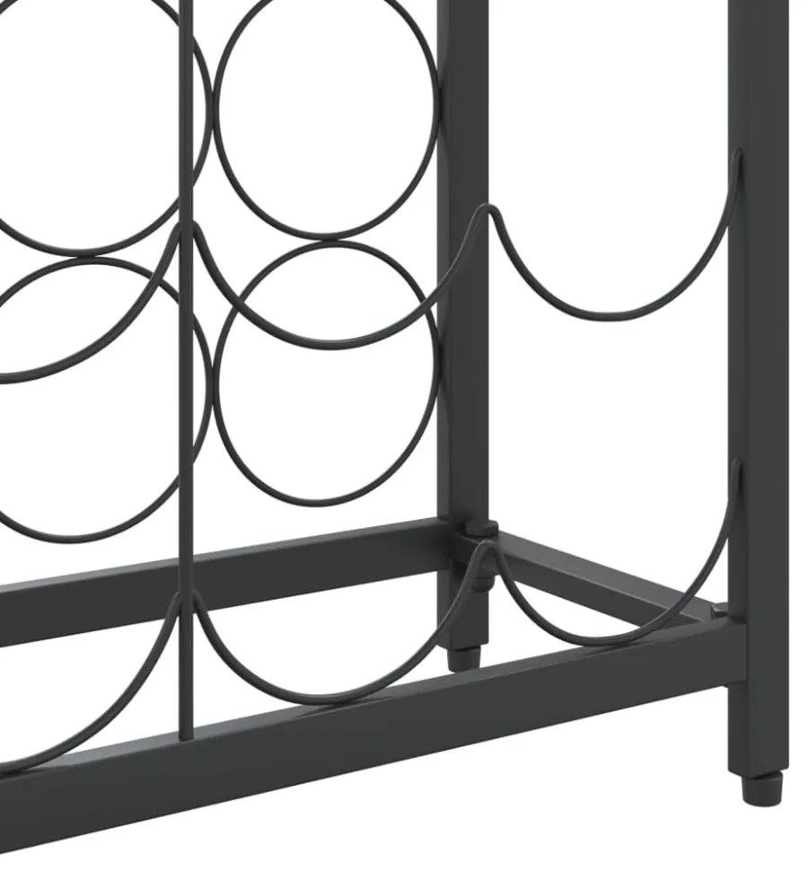 fekete kovácsoltvas bortartó 45 palackhoz 54 x 18 x 100 cm