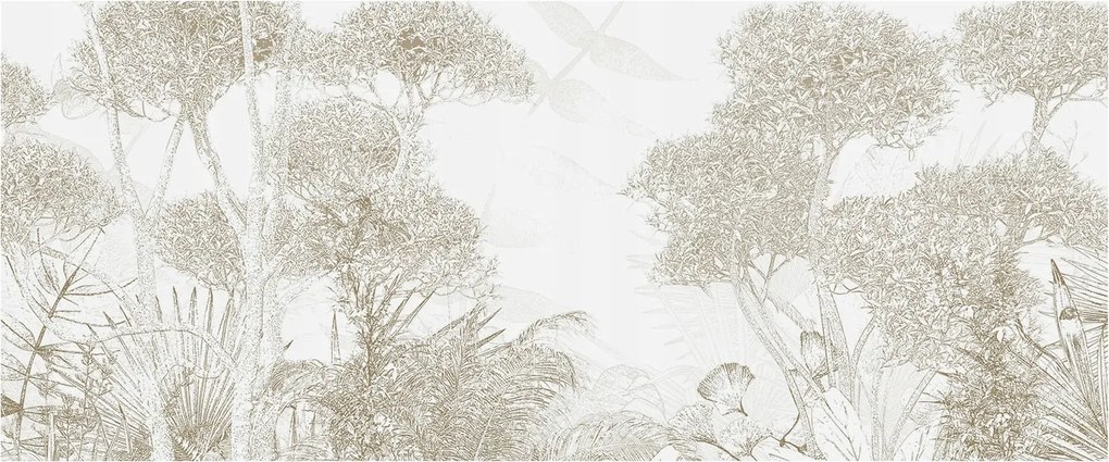 Fotótapéta Flizelin Design Divatos Trópusi növényzet 250x104