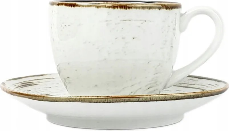 Nosztalgia Fehér Csésze Csészealjjal 300ml Fehér/Tejszín -Alumínium Bogucice