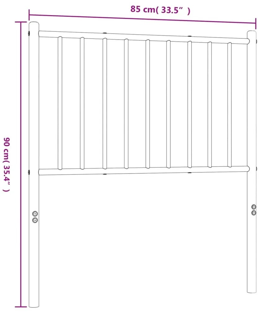 fehér fém fejtámla 80 cm