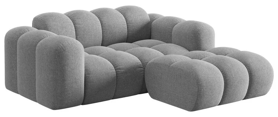 Világosszürke zsenília sarokkanapé (jobb oldali-heverő résszel) Treno – Cosmopolitan Design