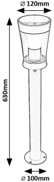 Rabalux 77038 - ANGERS LED napelemes lámpa 3W/3,7V IP65 antracit