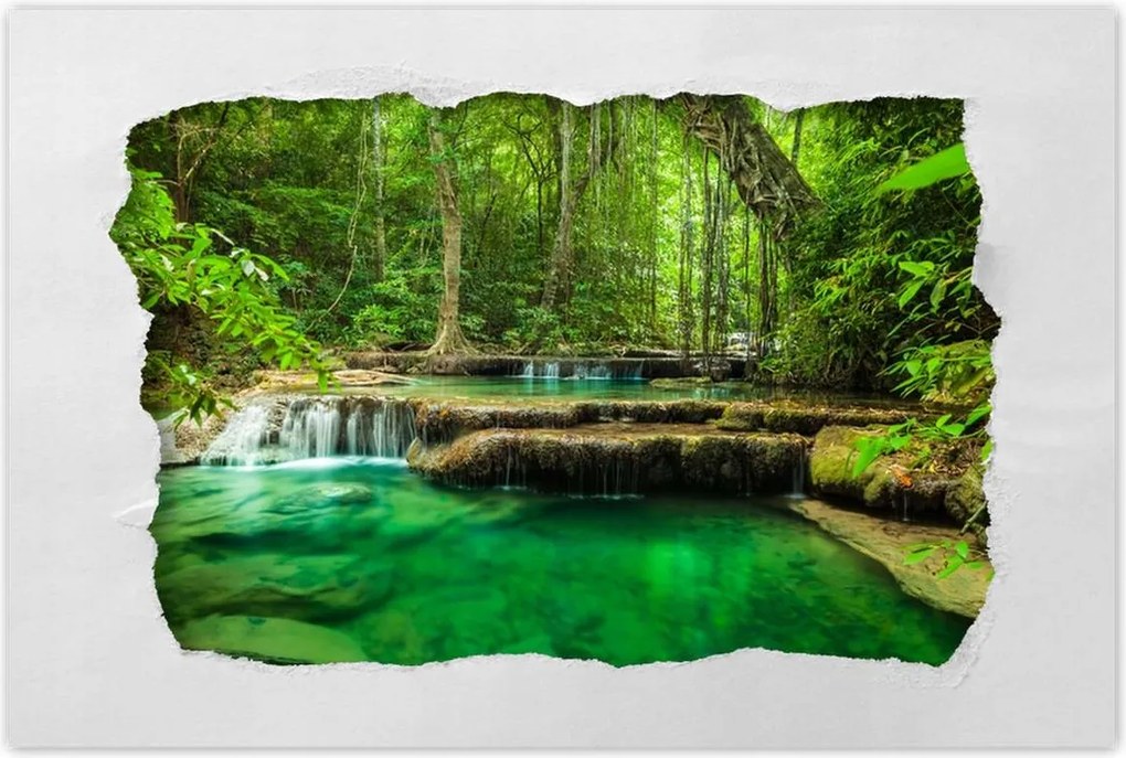 Poszterek 60x40 Erawan vízesés Thaiföld