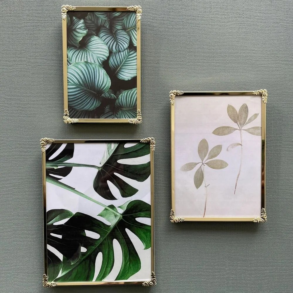 Aranyszínű fém álló-fali képkeret 16x21 cm Decora – Zilverstad