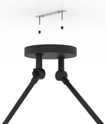 Eglo 390113 - Csillár rúdon PISTUNIO 2xE27/40W/230V fekete