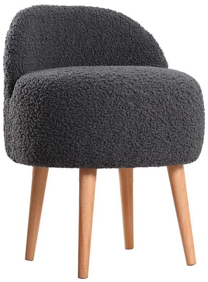 MIKI puff, átmérő 46 cm, sötétszürke