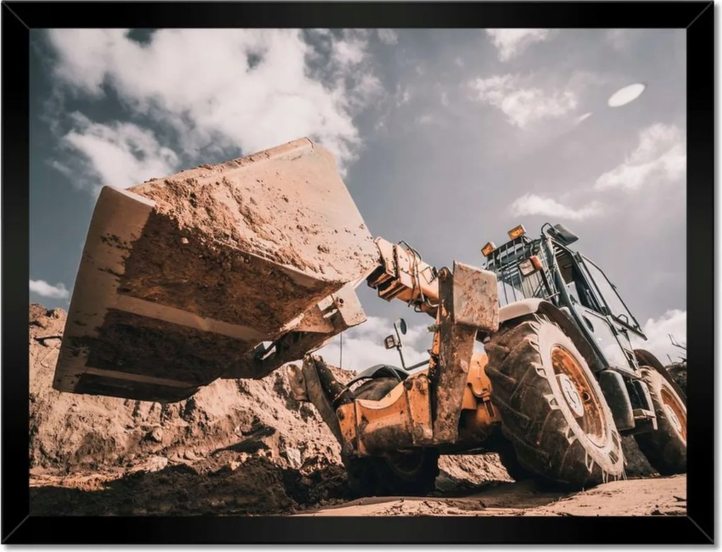 Poszterek keretben 40x30 kotrógép rakodógép építés