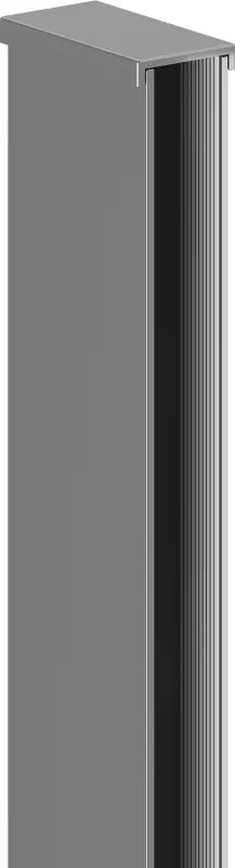 Mexen fali melletti profil zuhanyfalhoz 8 mm, gun metal - 800-00-95