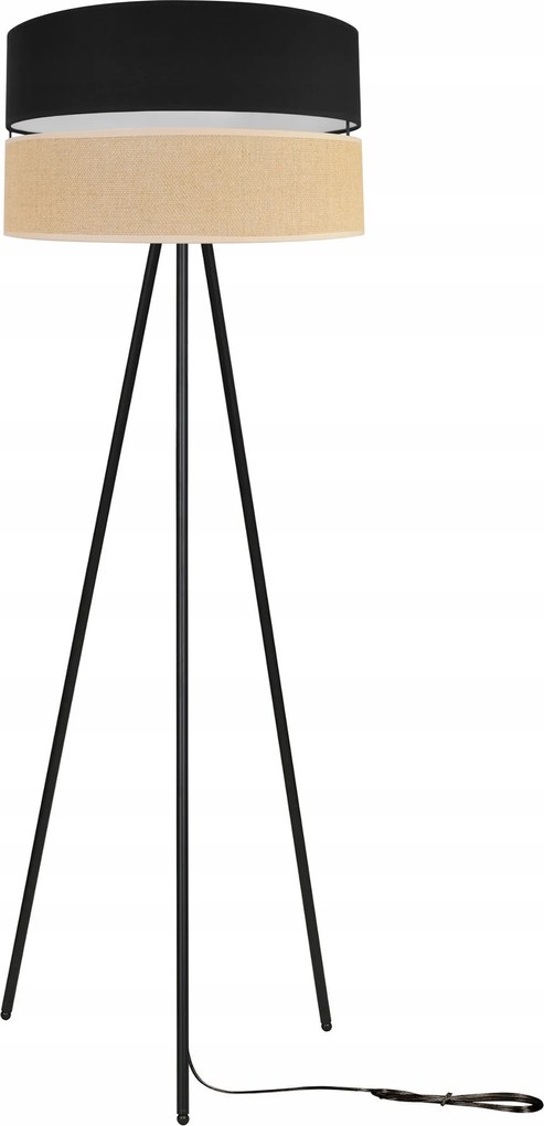 Állólámpa Háromlábú Fém Lámpabúra 45CM Fekete