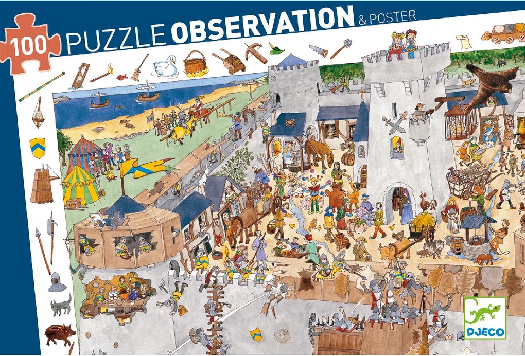 Megfigyeltető puzzle - Bevehetetlen vár, 100 db-os - Fortified castle