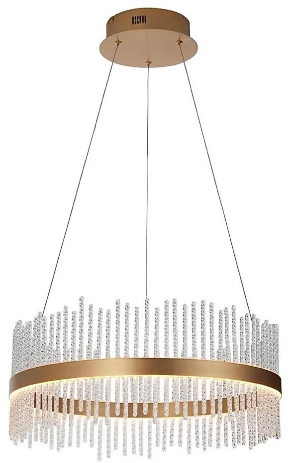 Endon 107671 - LED dimmelhető csillár zsinóron ADRIEL LED/41W/230V 3000K arany/átlátszó