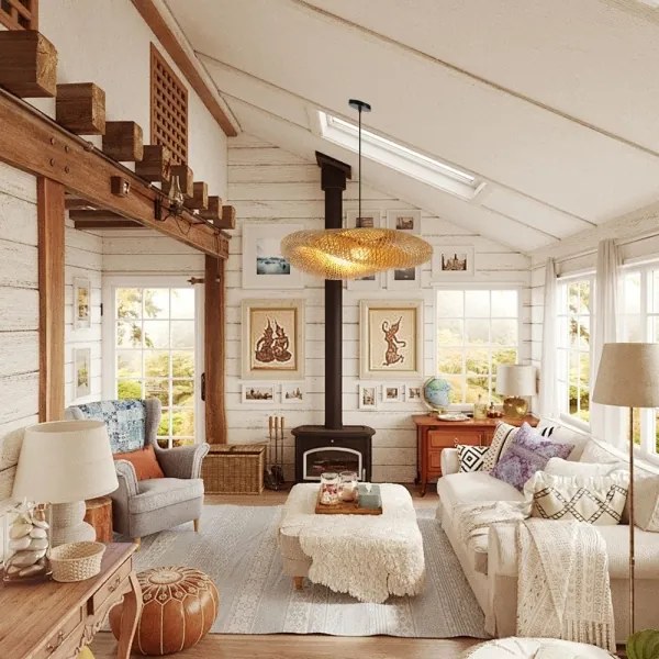 Immax 08270L - Csillár zsinóron HILO 1xE27/40W/230V átm. 80 cm bambusz