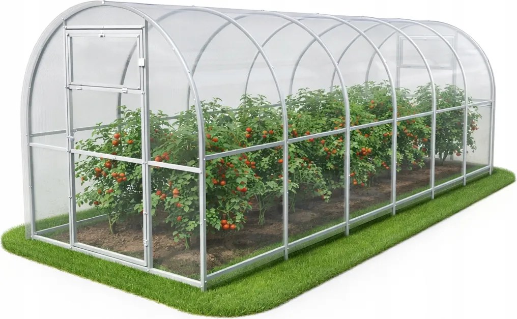 Polikarbonát üvegház Kerti alagút 2x6 m profilok 20x20 polikarbonát 4mm