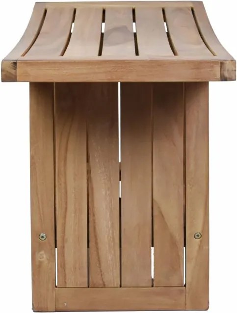 DIVERO Szék  tömör teakfa 60 x 35 x 45 cm