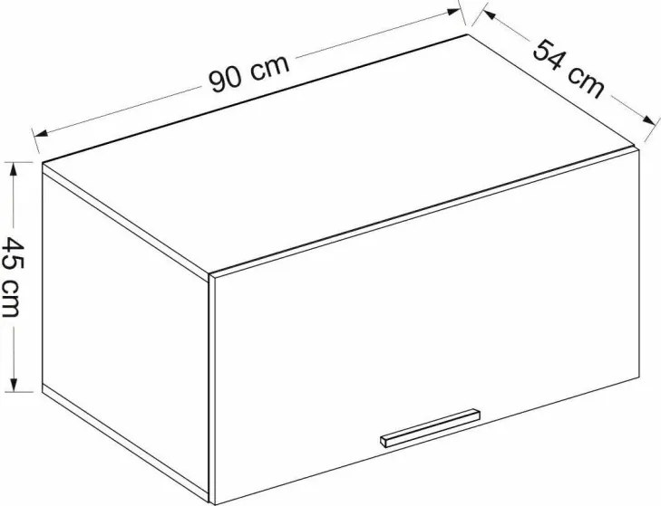 Yüklük konyhaszekrény, 90 cm