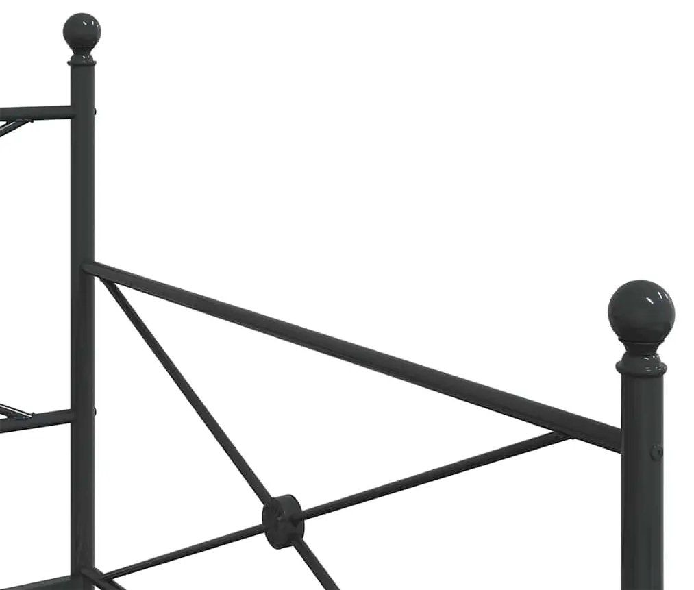 kihúzható kanapéágy matrac nélkül fekete 107x203 cm acél