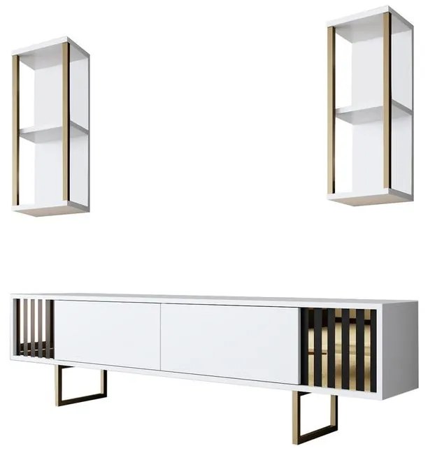 TV szekrény Gold Line - White, Black
