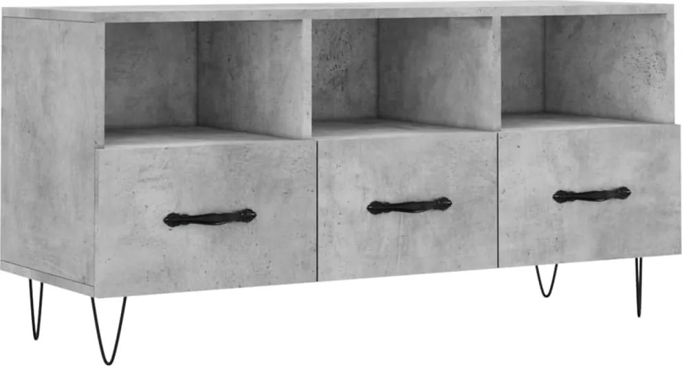 vidaXL betonszürke szerelt fa TV-szekrény 102 x 36 x 50 cm