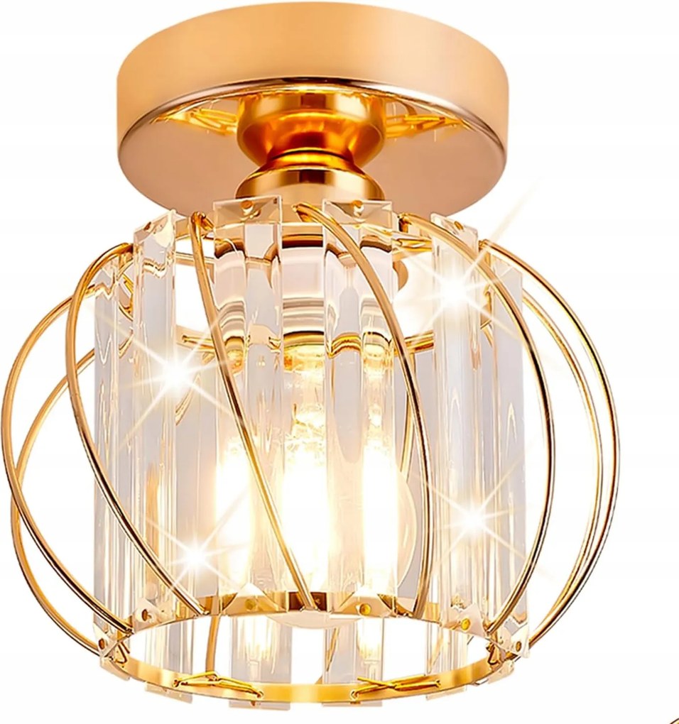 Mennyezeti Lámpa Függeszték Arany Csillár E27 Nappali Hálószoba Konyha 18CM