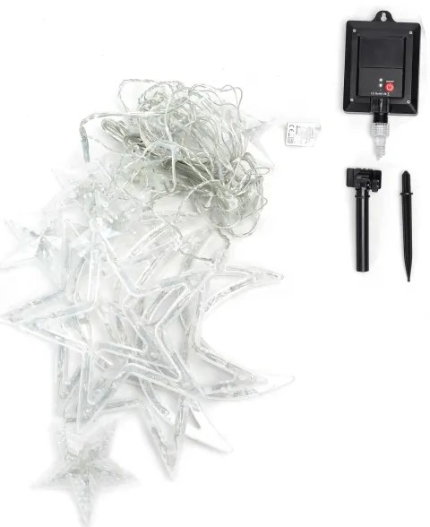 Aigostar - LED RGBY napelemes karácsonyi fényfüzér, 120 LED, 8 üzemmód, 3×0,6 m, 500 mAh, IP65