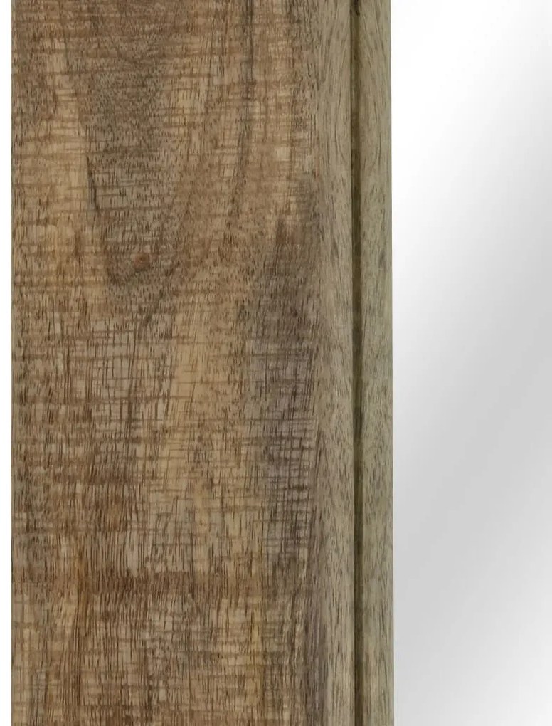 tömör mangófa keretű tükör 50 x 110 cm