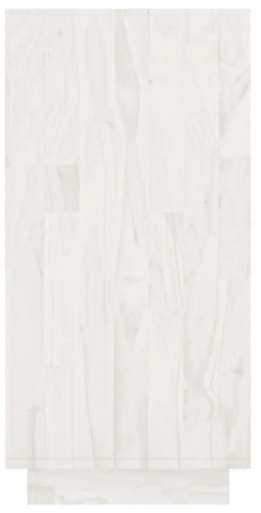 fehér tömör fenyőfa könyvszekrény 80 x 35 x 71 cm