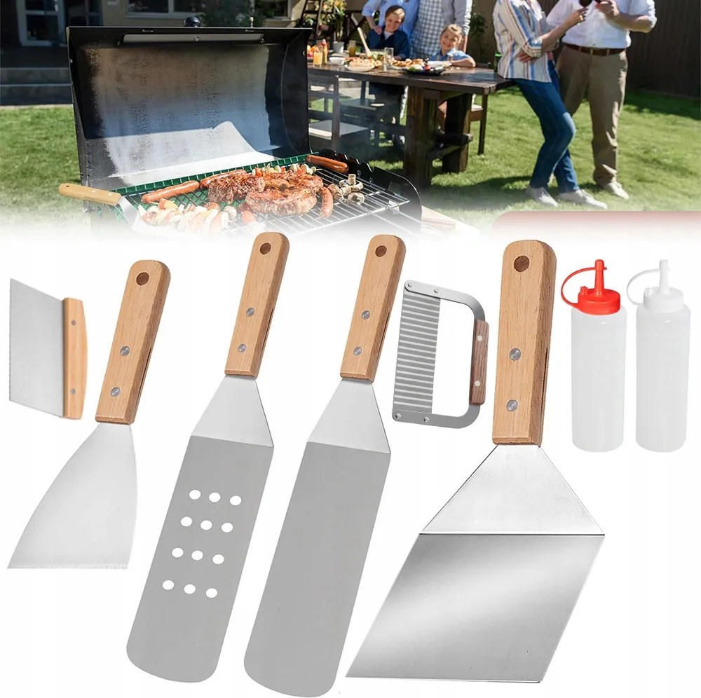 Bbq Grill tartozékok Rozsdamentes acél szett 1x tároló táskával