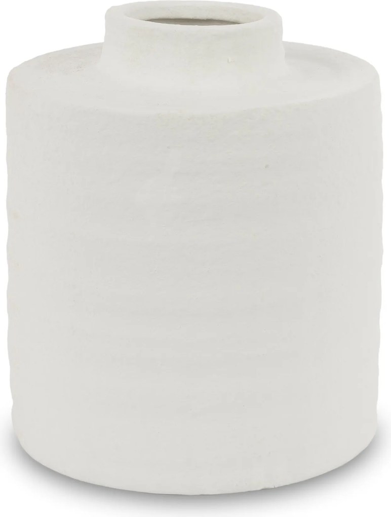 Váza fedél üveg fehér terrakotta