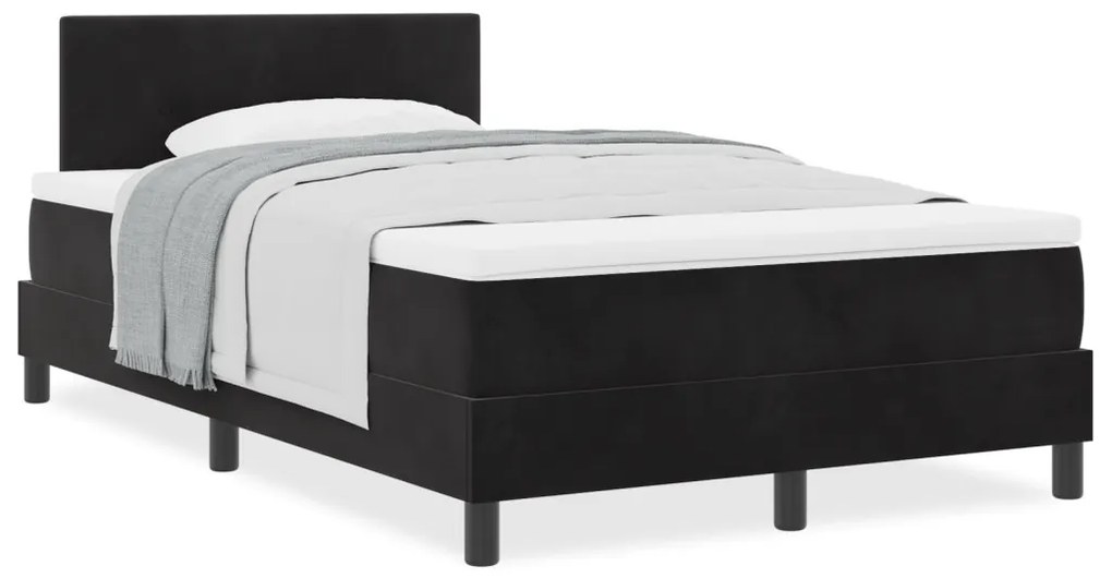Boxspring Ágy Matrac Sötétben 120x200 cm Bársonyos