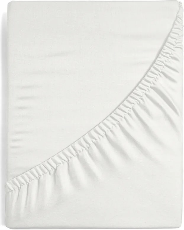 Jersey lepedő krémszínű 140x200 +30cm kötött pamut, gumis