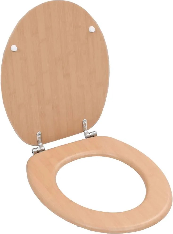 vidaXL bambuszmintás MDF WC ülőke