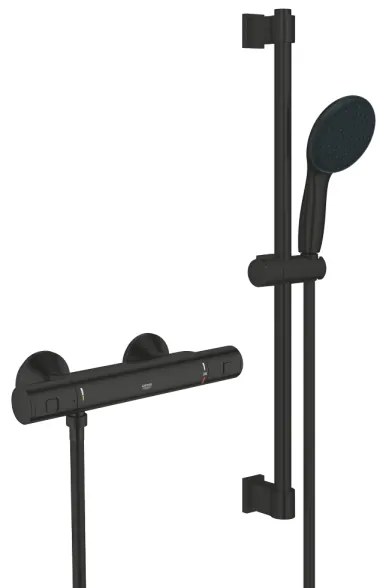 GROHE 345972431 -Termosztátos zuhanycsaptelep PRECISION START 12” 60 cm fekete