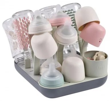 Beaba - Cumisüveg szárítóállvány zöld/szürke