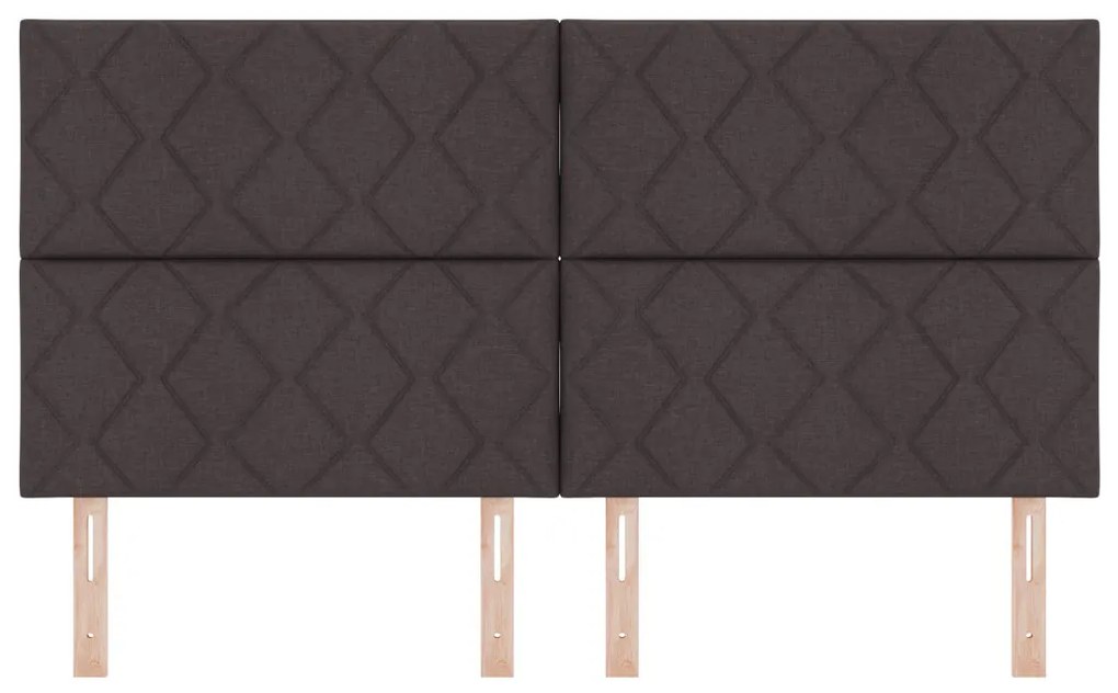 LED Fejtámla Gyémánt Blokkok Design Sötétbarna 180 cm Szövet