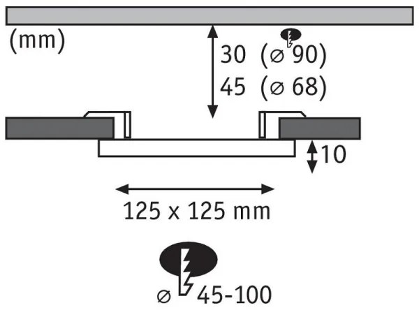 Paulmann 92397 - LED/8,5W IP44 Fürdőszobai beépíthetó lámpa VARIFIT 230V