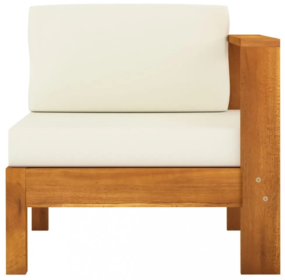 5 részes akácfa kerti pihenőgarnitúra párnákkal 100 x 60 cm