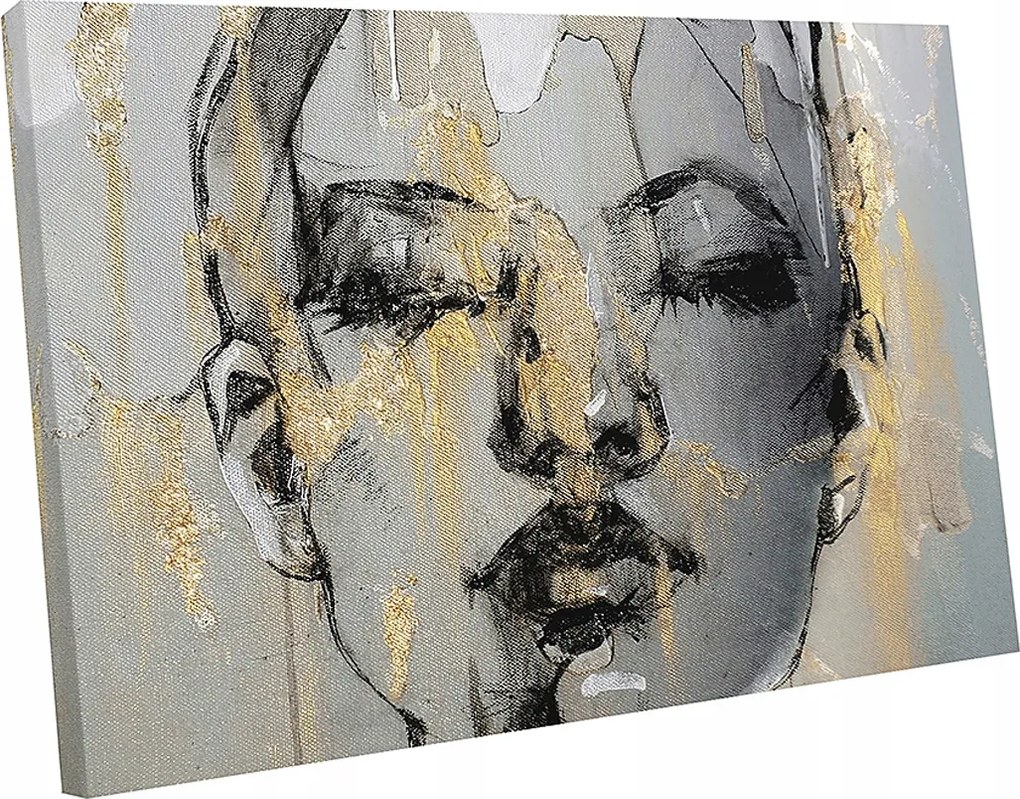 Vászonkép női arc portré 120x80