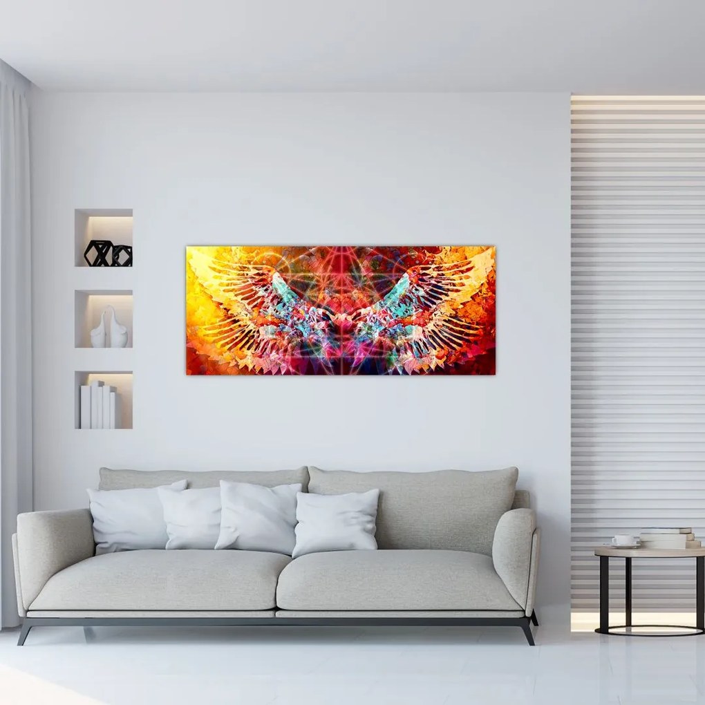 Kép - Merkaba szárnyakkal, absztrakció (120x50 cm)