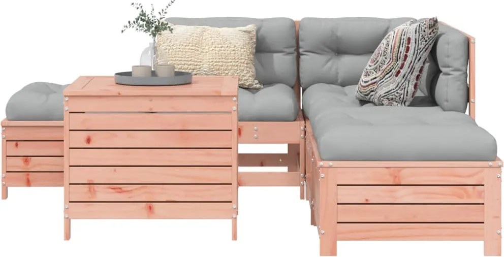 vidaXL 6 részes tömör duglászfenyő kerti kanapészett