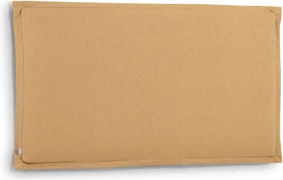 Mustársárga kárpitozott ágytámla 206x106 cm Tanit – Kave Home