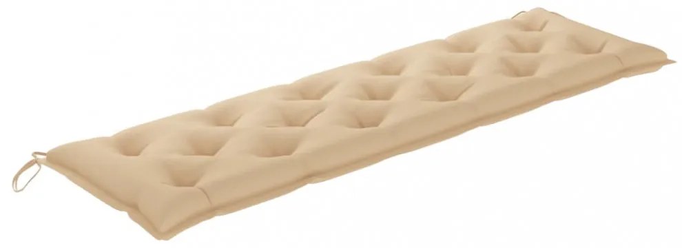 bézs oxford szövet kerti padpárna 180 x (50+50) x 7 cm