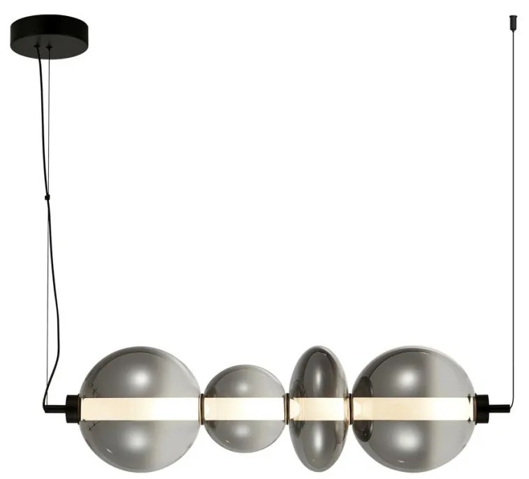 ITALUX 5902854539468 SONTE Modern Led Függesztett Lámpa Matt Fekete, Füstös, Szürke LED IP20