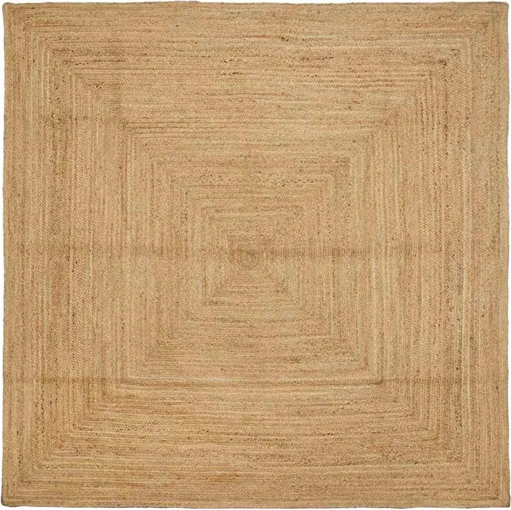 vidaXL Területi szőnyeg Bézs 240 x 240 cm Juta