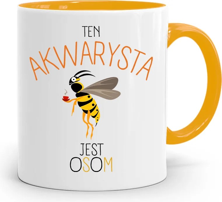 Akvarista Bögre Sárga Születésnapi Ajándék fényképes nyomtatással