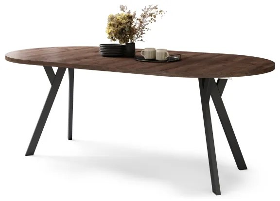 Kihúzható étkezőasztal ARTUR tölgy/fekete