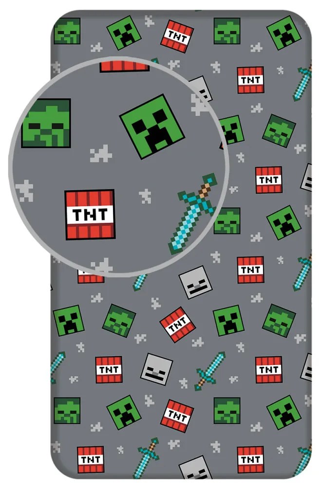 Minecraft We Got This gumis lepedő 90x200 cm