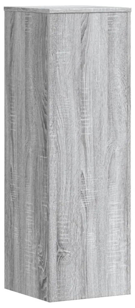 2 db szürke sonoma szerelt fa növénytartó állvány 33x33x100 cm